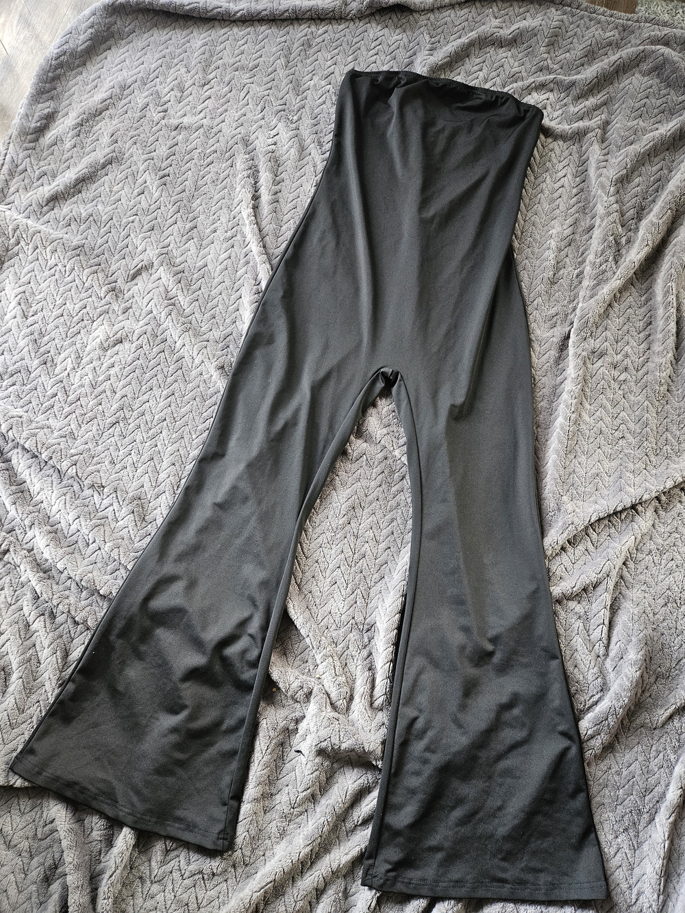 Black Strapless Shaping Bodysuit Pants